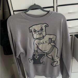 Bulldogs Gray YALE Crewneck Sweatshirt
